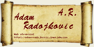 Adam Radojković vizit kartica